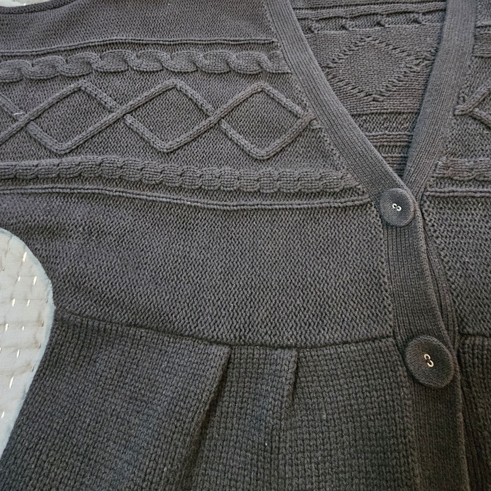 Style & Co. Black Knit Textured Cardigan